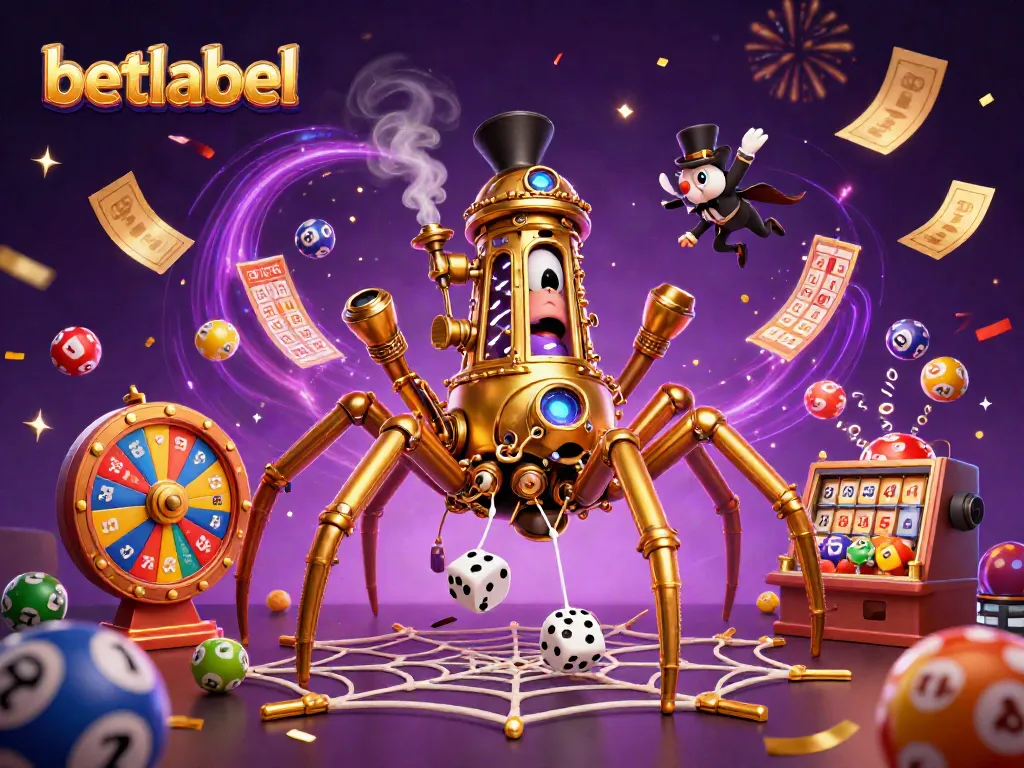 Engage in thrilling action at Betlabel with steampunk characters weaving fortunes in a vibrant casino illustration.